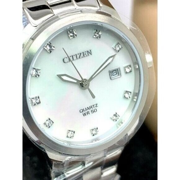 Citizen Women's Watch EU6070-51Y Quartz White Mother of Pearl Dial 28mm - Picture 12 of 13
